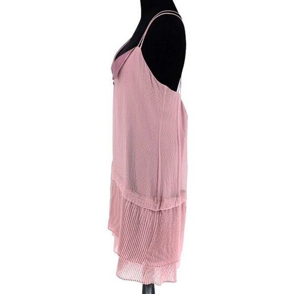 Symbiose by Hinda A Womens Crisscross Chiffon Cocktail Dress Pink Medium NWT - Picture 3 of 9
